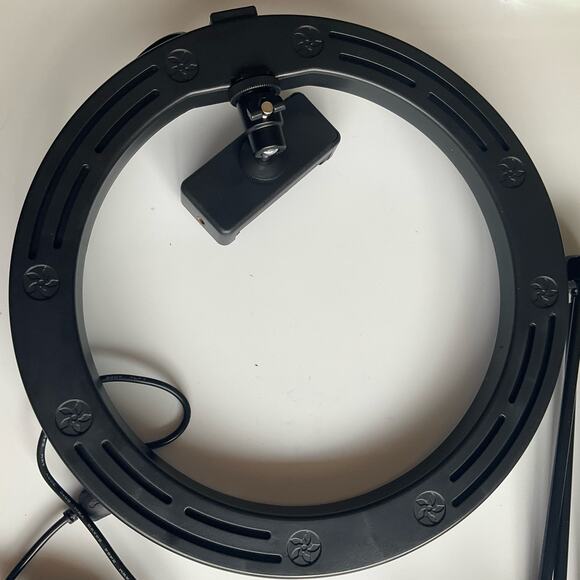 Dimmable Desk Makeup LED Ring Light 10" with Tripod Stand & Phone Holder, white - Picture 7 of 11